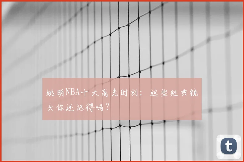 姚明NBA十大高光时刻：这些经典镜头你还记得吗？